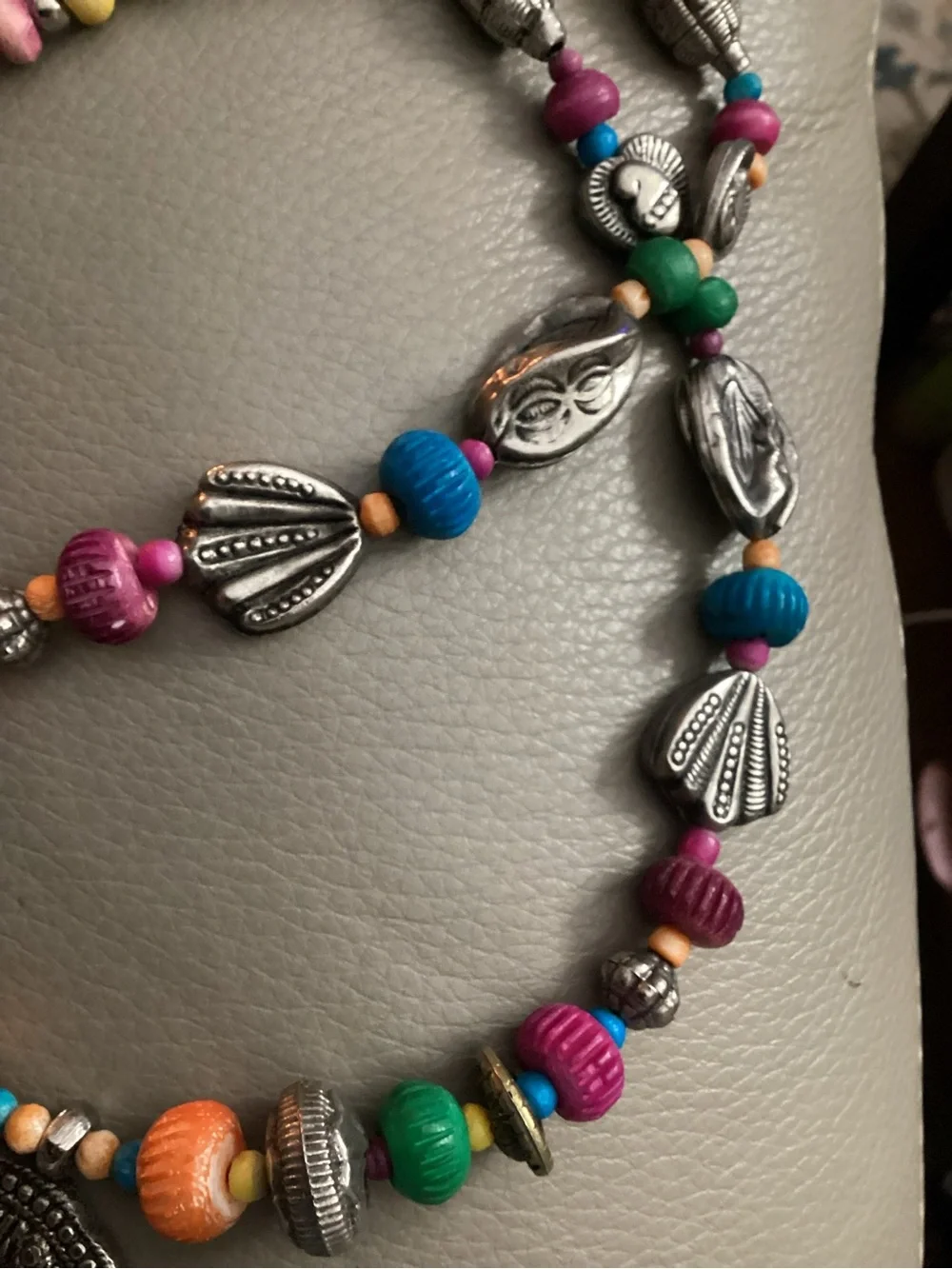 Handcrafted Multicolor Beaded Pendant Necklace - Boho Women